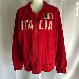 Machine red Italia zip sweatshirt XL‎